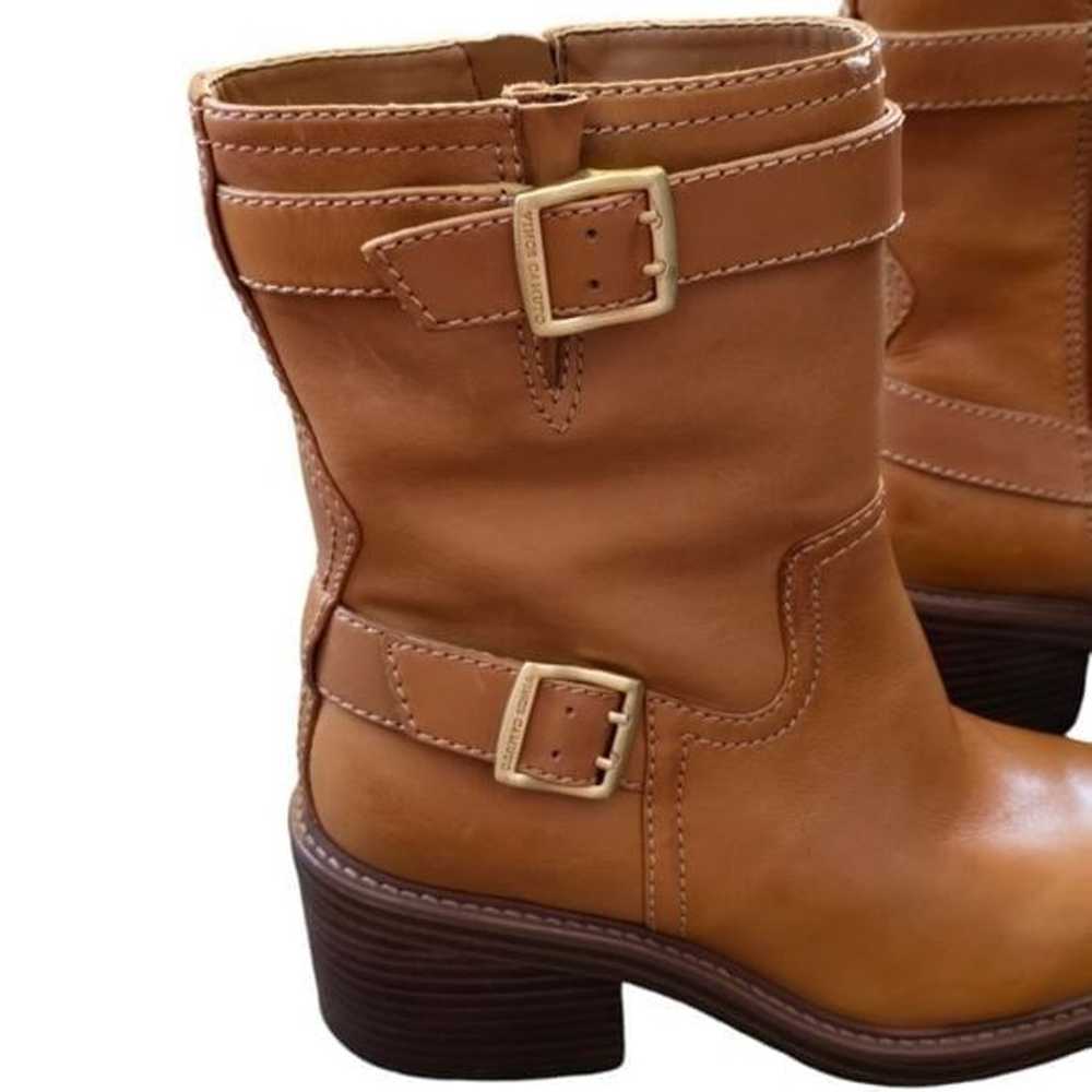 Vince Camuto Leather Buckle Moto Boot Vergila Bro… - image 4