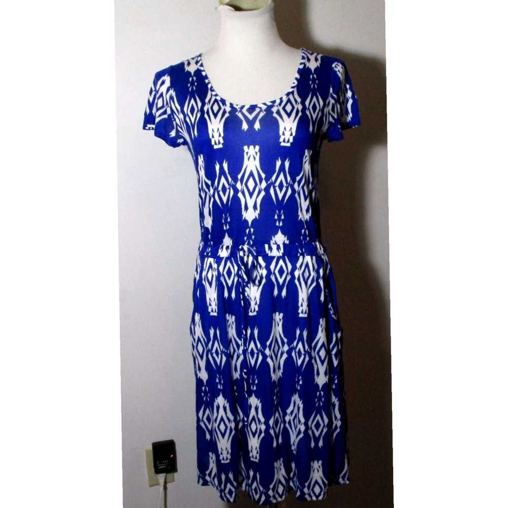 Vintage Fantastic Fawn Blue Cap Sleeve Midi Dress… - image 1