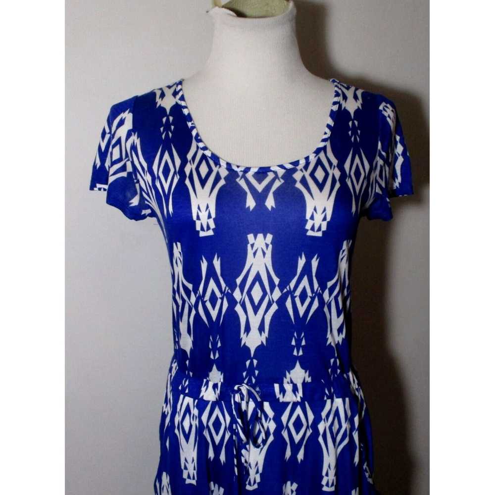 Vintage Fantastic Fawn Blue Cap Sleeve Midi Dress… - image 2