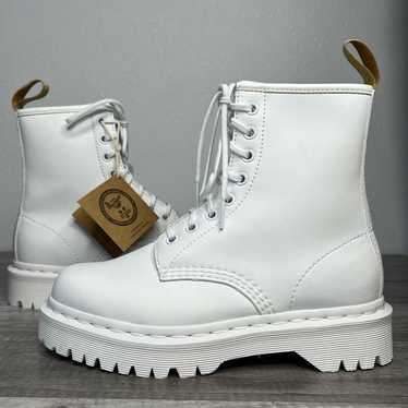 NWT Dr. Marten Vegan 1460 White Mono Lace Up Boot… - image 1