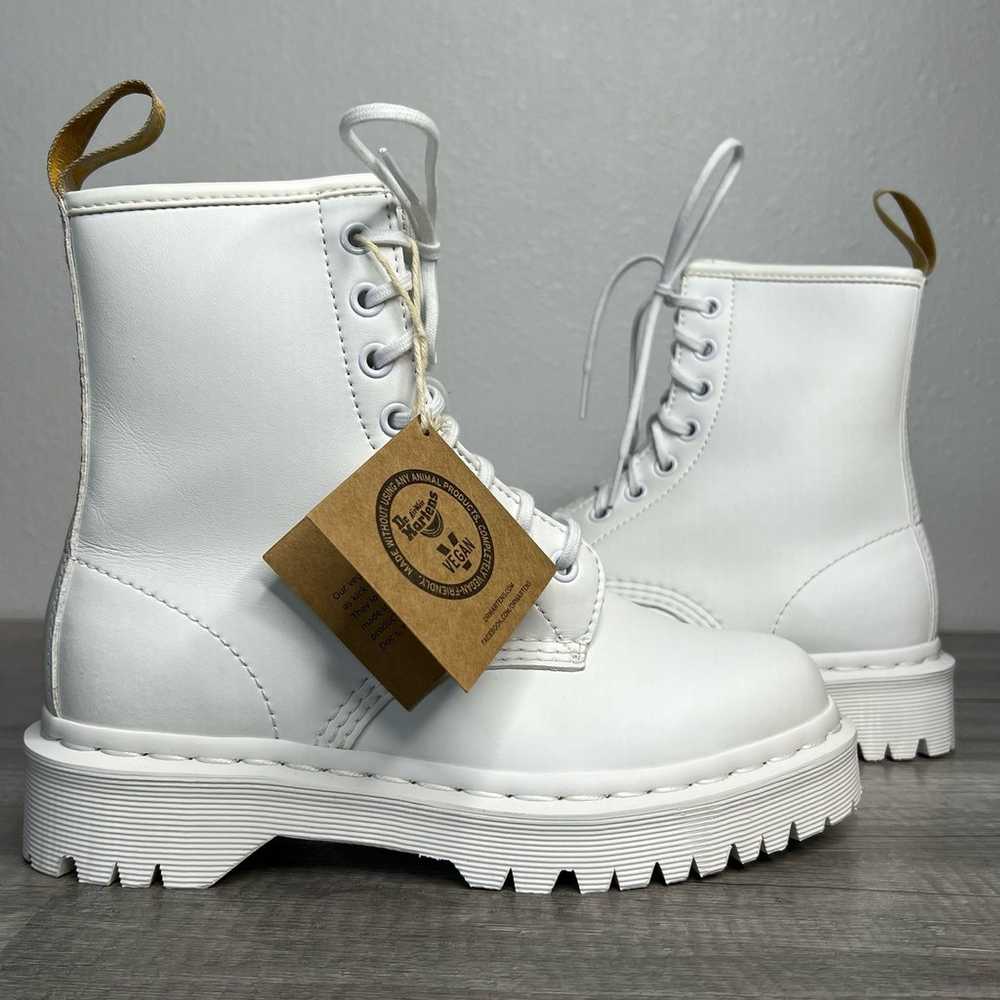 NWT Dr. Marten Vegan 1460 White Mono Lace Up Boot… - image 2