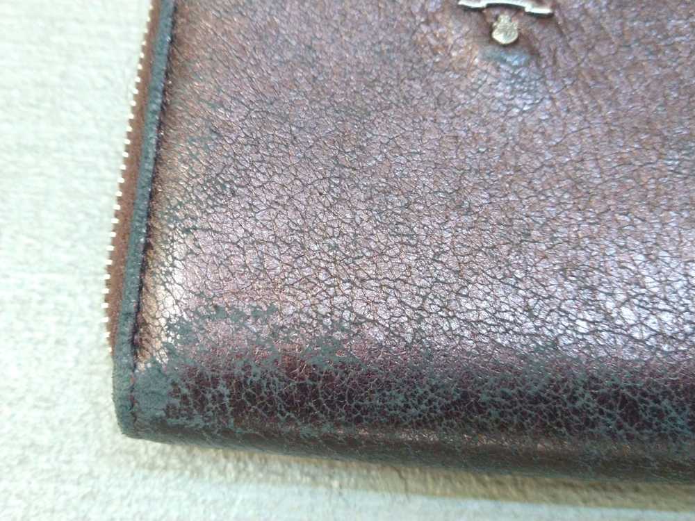 Prada × Vintage Prada Wallet Metallic Brown Leath… - image 6