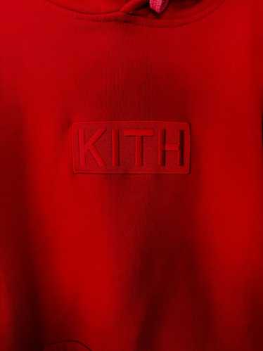 NWT Mens KITH Red Hoodie Pullover Sweatshirt hot Box Logo Size XL Rare