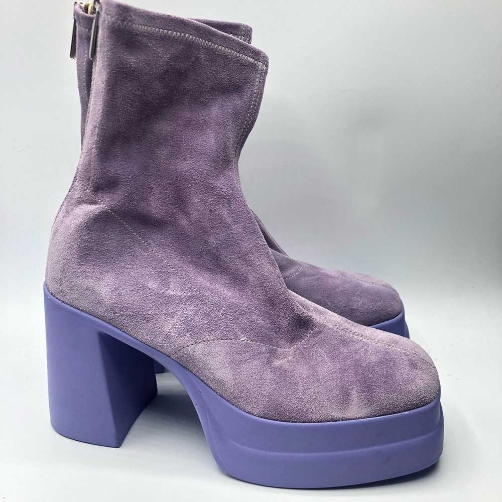 Free People Double Stacked Suede Ankle Boot Platf… - image 4