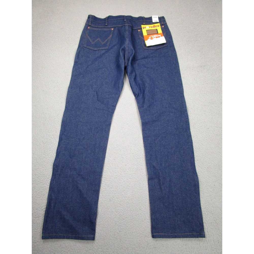 Wrangler Wrangler Jeans Mens 40x36 Blue Raw Rigid… - image 1