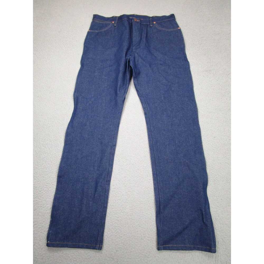 Wrangler Wrangler Jeans Mens 40x36 Blue Raw Rigid… - image 2