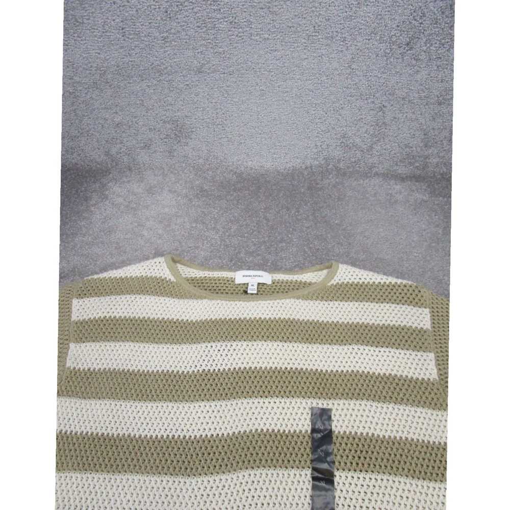 Banana Republic Beige Striped Cotton Knit Sweater… - image 2