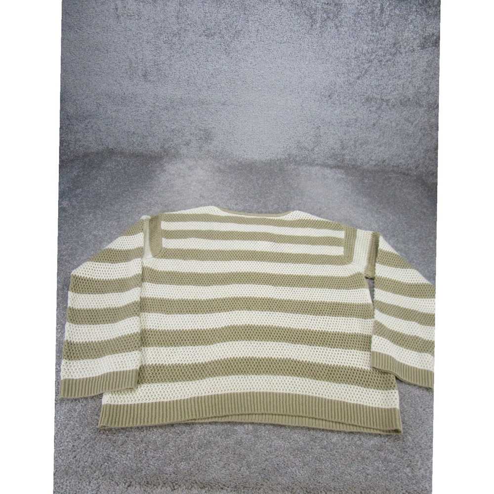 Banana Republic Beige Striped Cotton Knit Sweater… - image 3