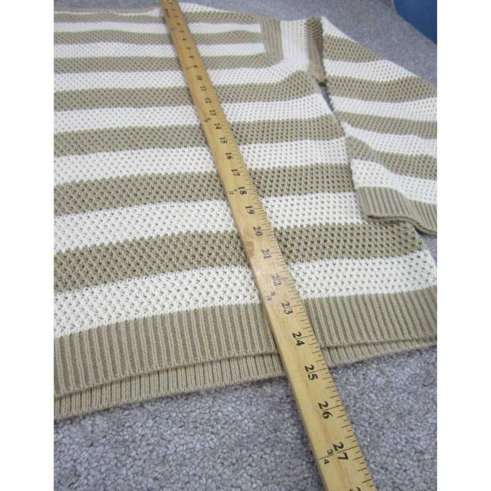 Banana Republic Beige Striped Cotton Knit Sweater… - image 4