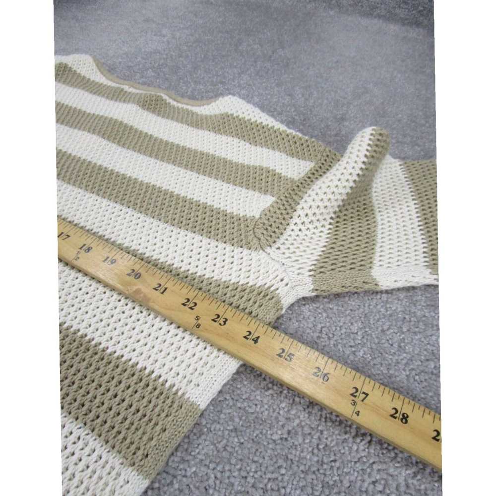 Banana Republic Beige Striped Cotton Knit Sweater… - image 5