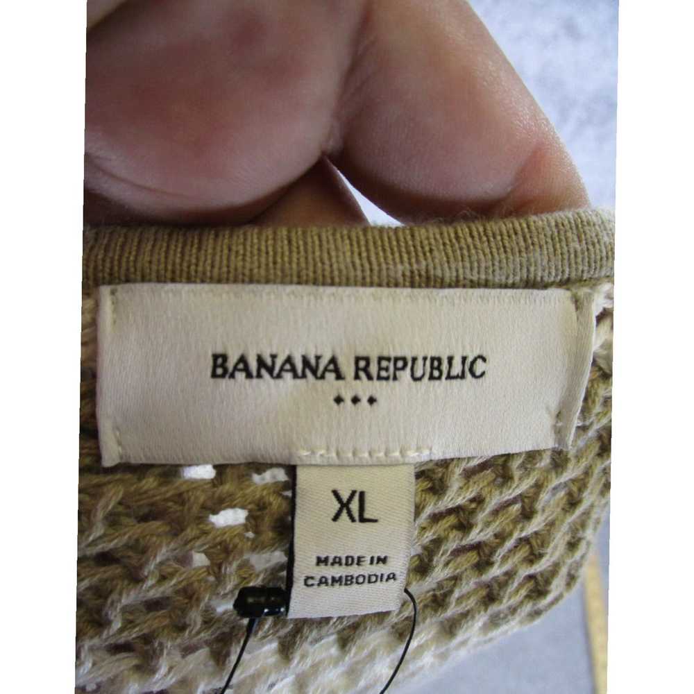 Banana Republic Beige Striped Cotton Knit Sweater… - image 6