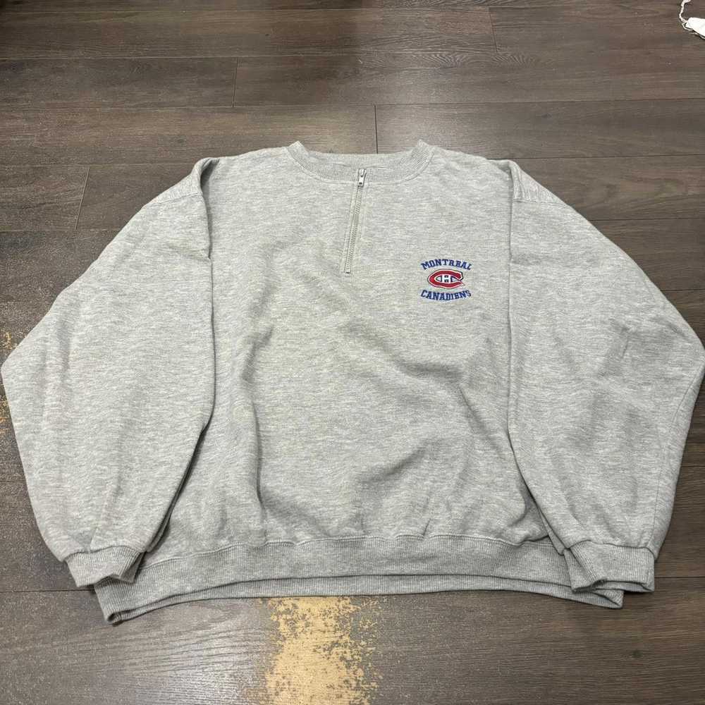 NHL vintage Montreal Canadiens quarter zip crewne… - image 2