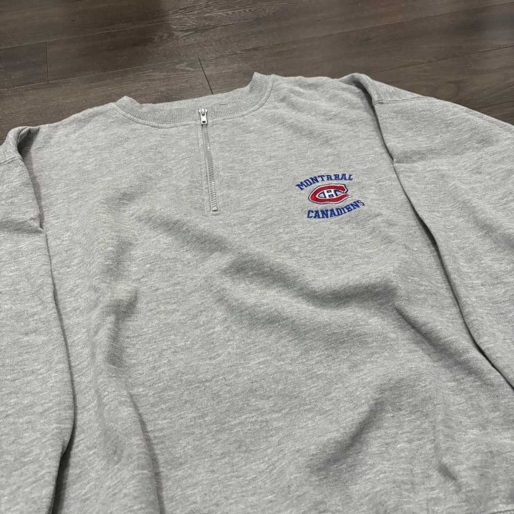 NHL vintage Montreal Canadiens quarter zip crewne… - image 3