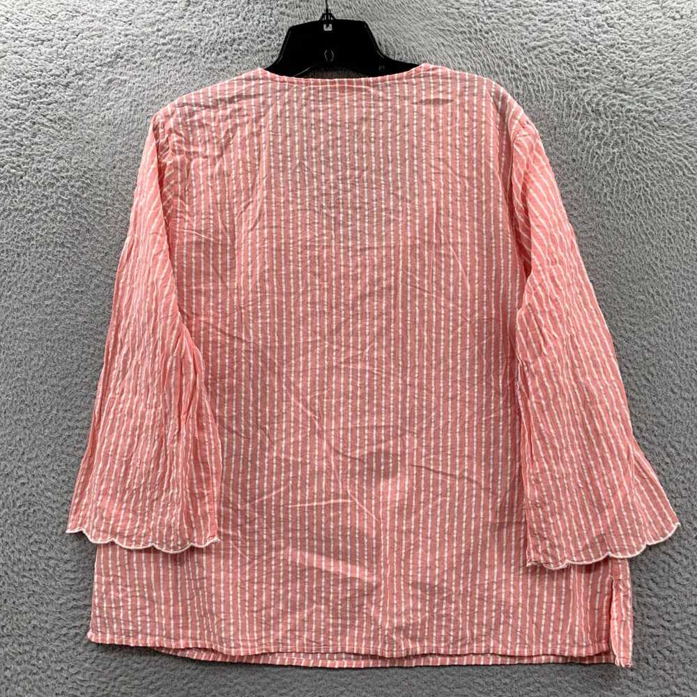 Vintage Elegant Striped Sheer Blouse for Women in… - image 2