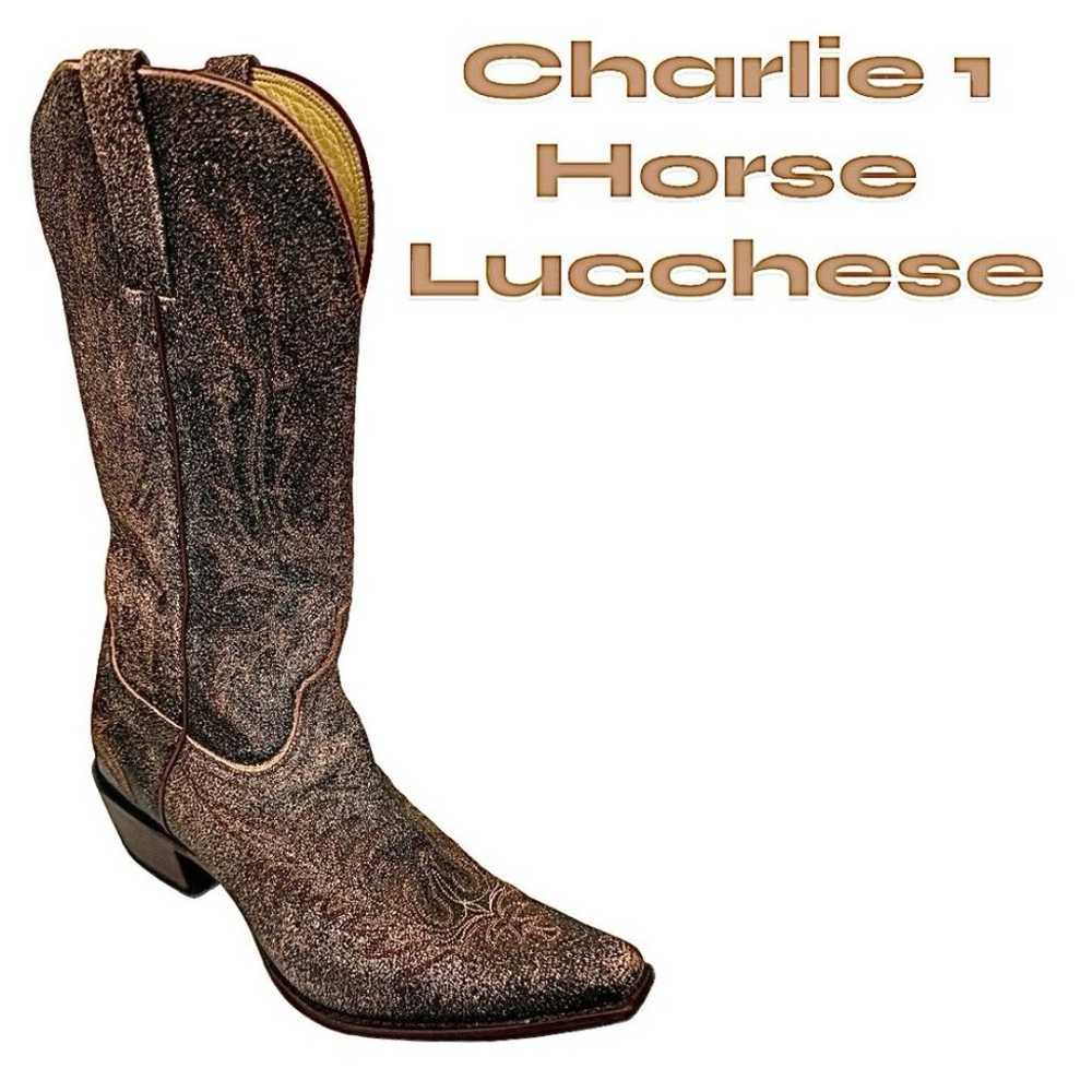 Charlie 1 Horse Lucchese Boots Womens 7 B Brown L… - image 1