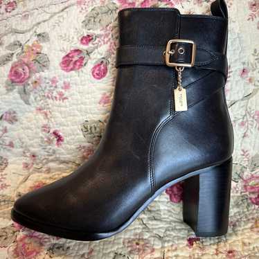 Coach Olivia Bootie - Black Leather - Size 7