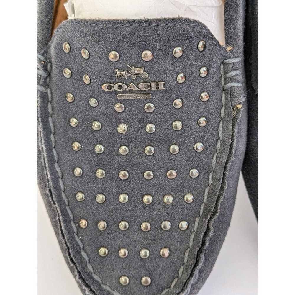 Coach Orlene Navy studded driving loafers Size 7 … - image 4