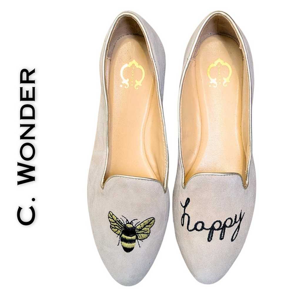 NEW C. Wonder Celeste Bee Happy Beige Suede Leath… - image 1