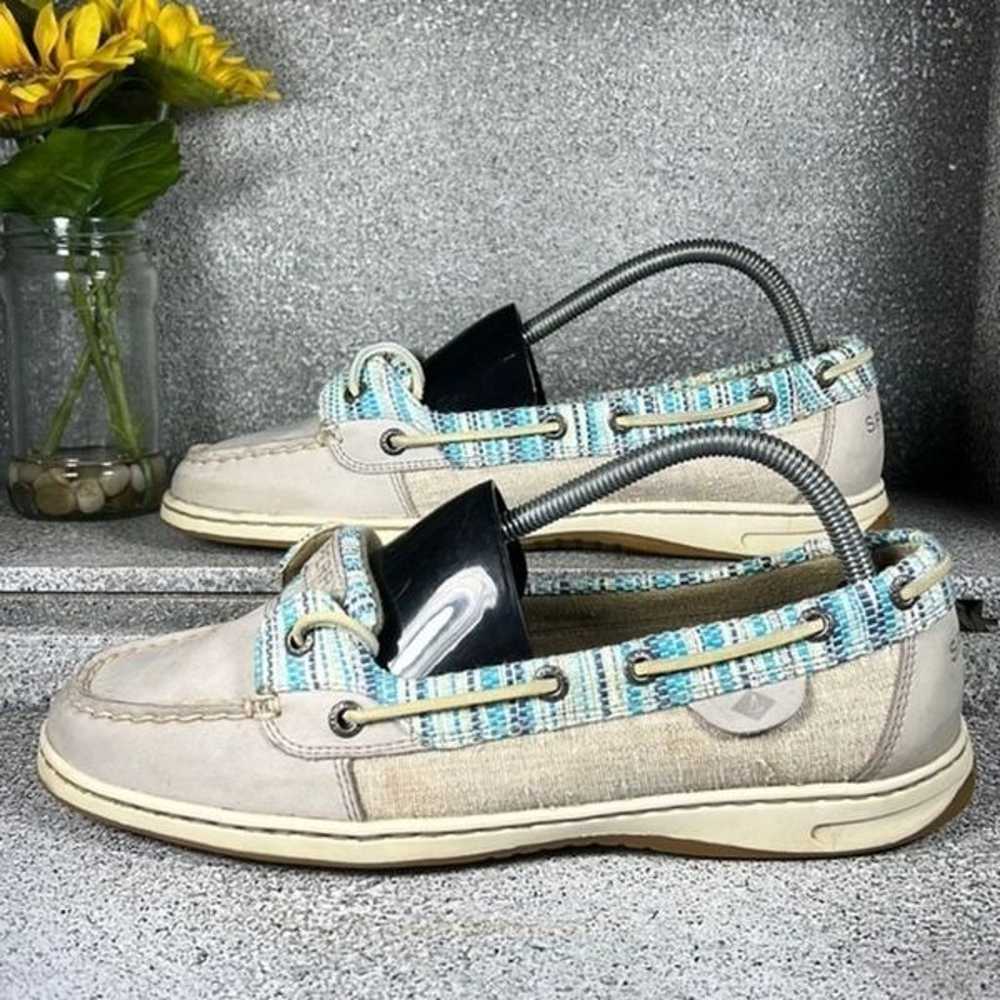 Sperry Topsider Koifish Raffia Boat Shoes Loafers… - image 1