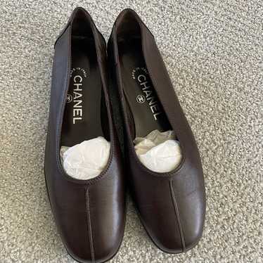 Chanel leather ballerina flats size 7 - image 1