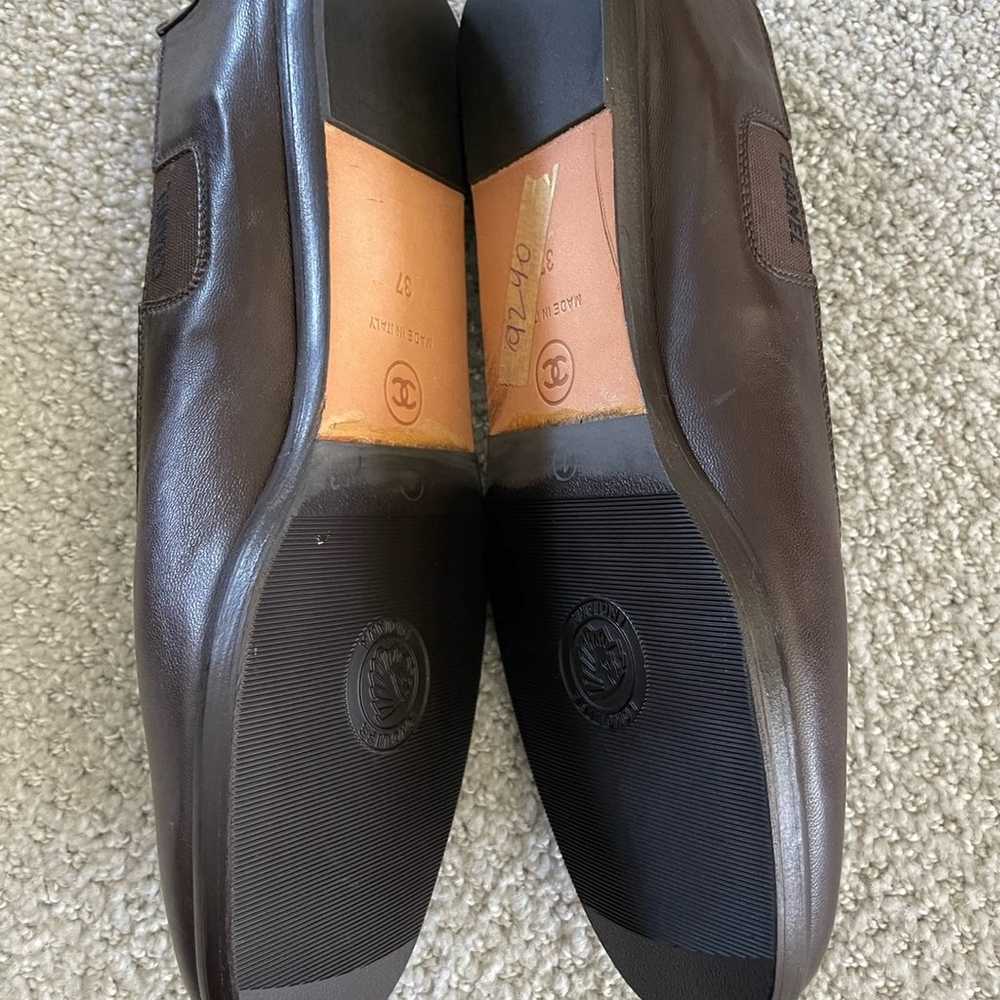 Chanel leather ballerina flats size 7 - image 2