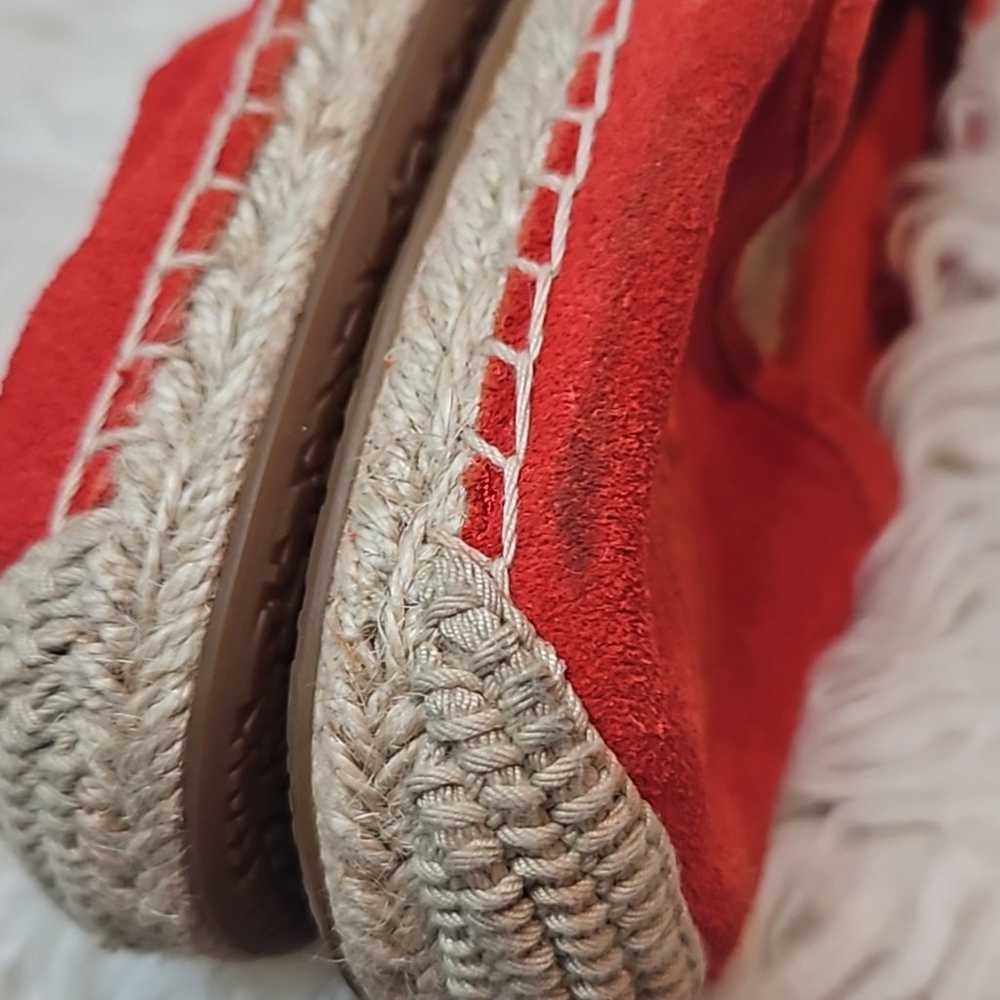 MICHAEL Michael Kors Red Orange Espadrille Suede … - image 6