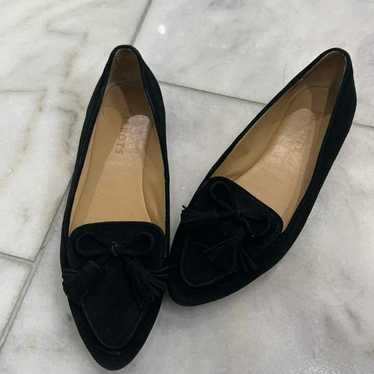 Talbots Womens Black Suede Leather Loafers Sz 6 B… - image 1