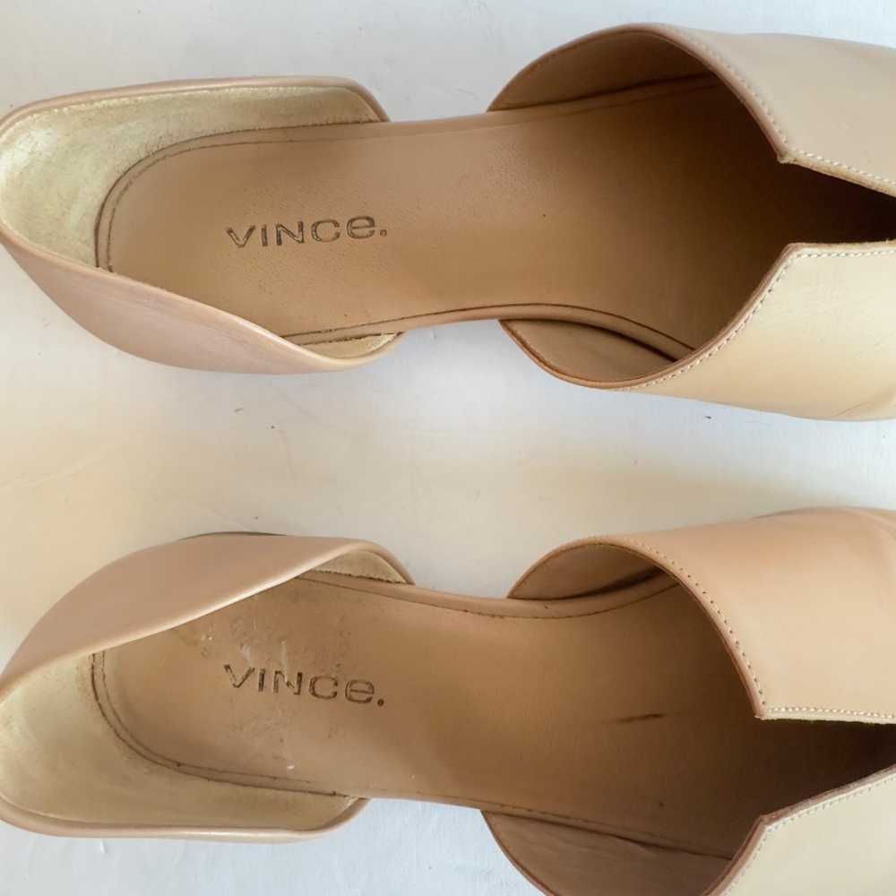 Vince Darlington Split D'Orsay Nude Leather Minim… - image 3