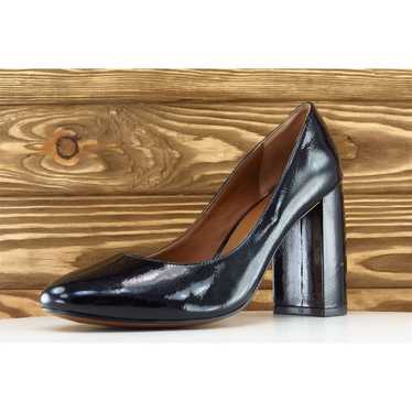 Linea Paolo Sz 6.5 M Black Almond Toe Pump Patent 