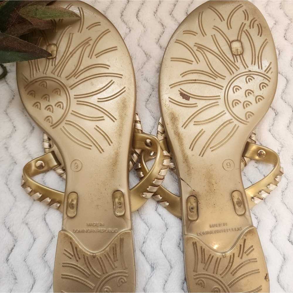 JACK ROGERS GEORGICA METALLIC JELLY SANDALS SIZE 9 - image 3