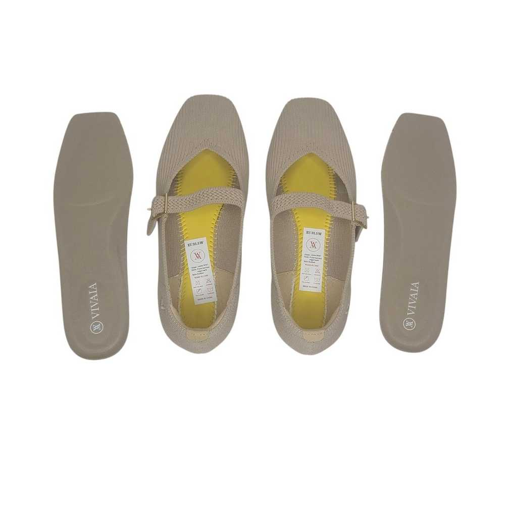 Vivaia Margot Mary Jane Square Toe Flats Almond E… - image 7