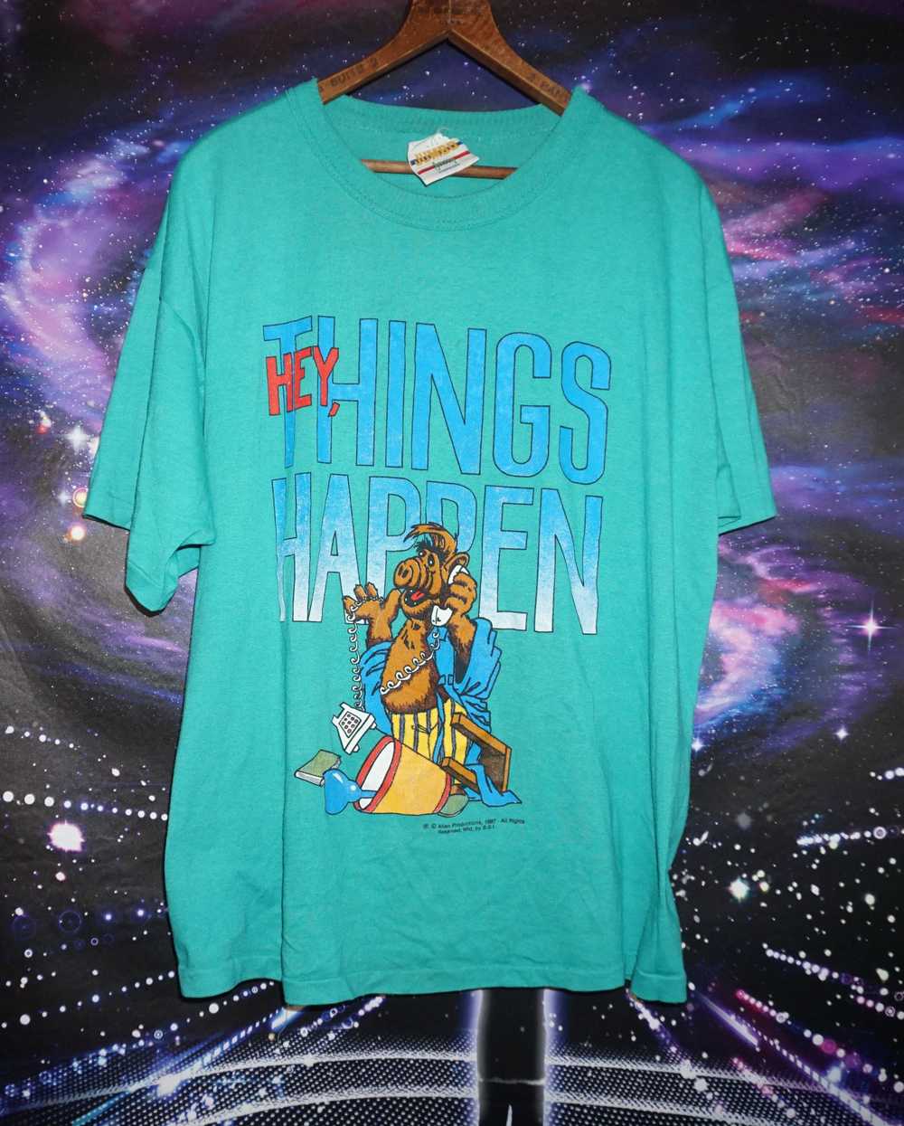 Humor × Vintage Vintage 1987 Alf "Hey Things Happ… - image 1