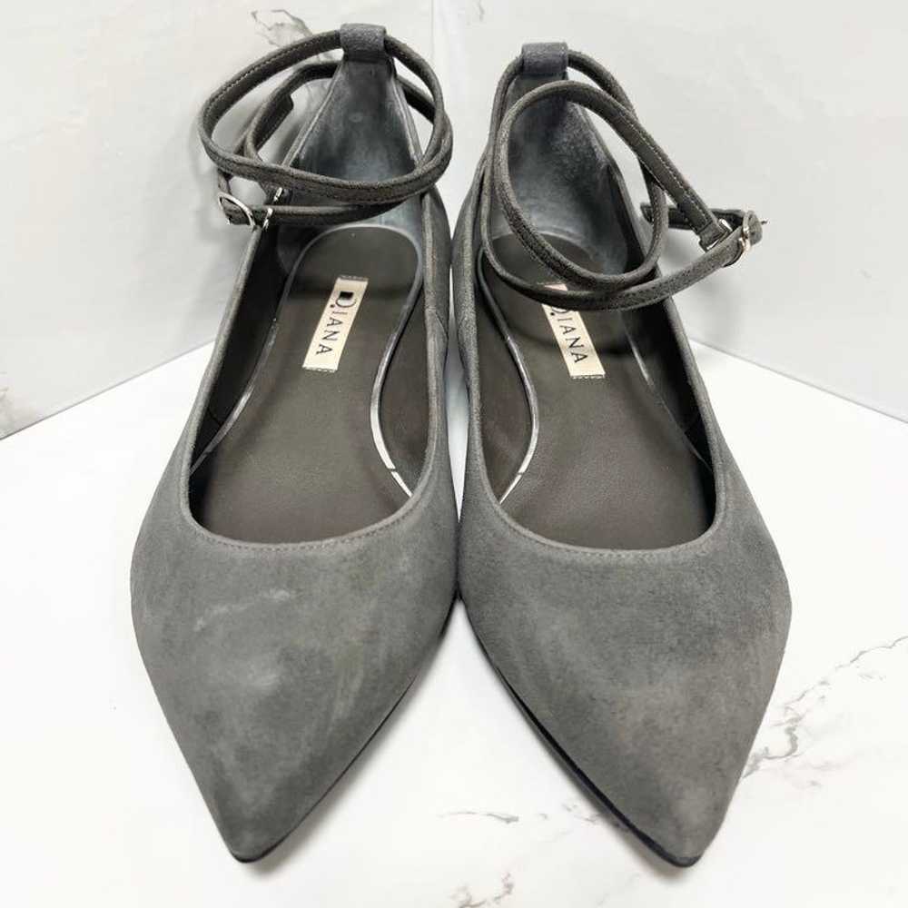 DIANA♡ 23.5cm Gray Suede Pointed Toe Pumps - image 2