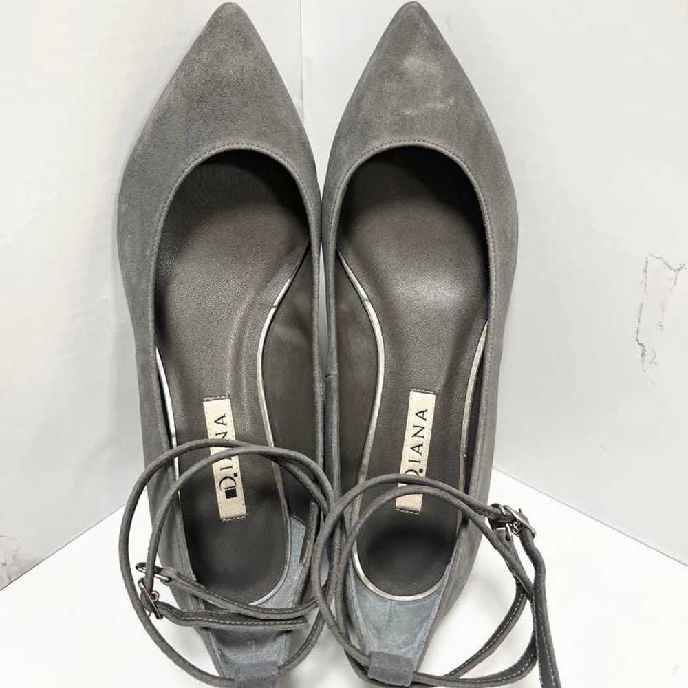 DIANA♡ 23.5cm Gray Suede Pointed Toe Pumps - image 7