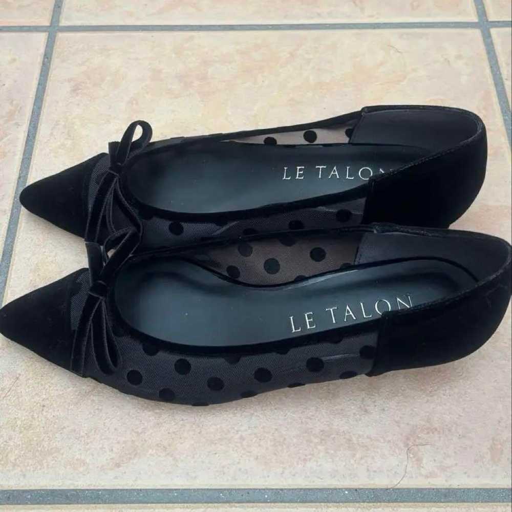 LE TALON Pointed-Toe Cap Tulle Ballet Black 22cm - image 3