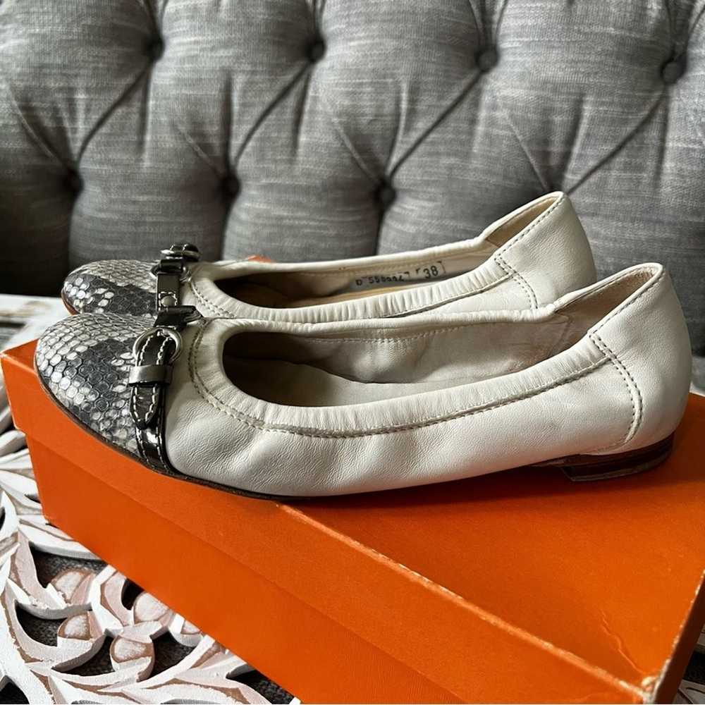 AGL Cap Toe Snake Ballet Flat Shoes Women’s 38 8 - image 4