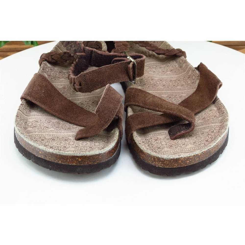 Muk Luks Sz 6 M Brown Ankle Strap Leather Women S… - image 2