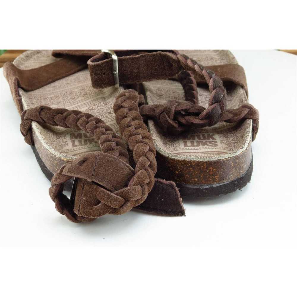 Muk Luks Sz 6 M Brown Ankle Strap Leather Women S… - image 5