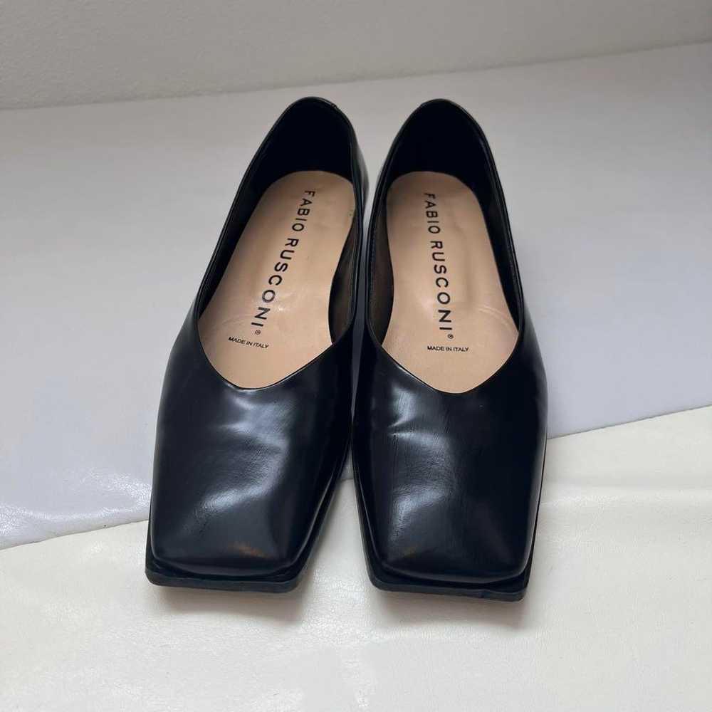 【Excellent Condition】FABIO RUSCONI Black Leather … - image 2