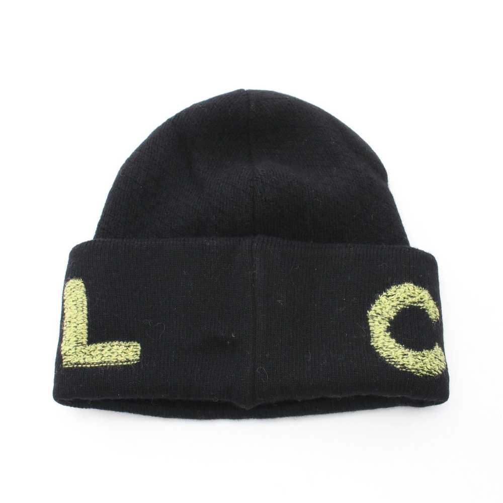 Chanel Chanel Logo Beanie Wool Cashmere Black Yel… - image 2