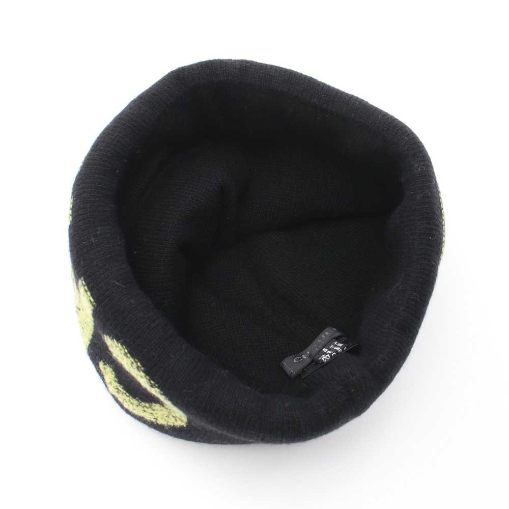 Chanel Chanel Logo Beanie Wool Cashmere Black Yel… - image 3