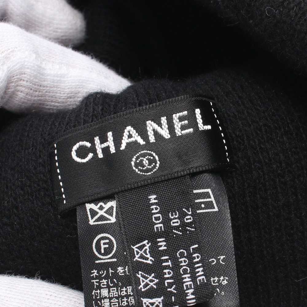 Chanel Chanel Logo Beanie Wool Cashmere Black Yel… - image 4