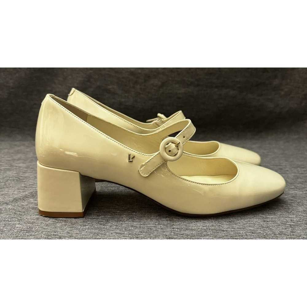 LARROUDÉ Blair Block Pump In Ivory Patent Size 9.5 - image 1