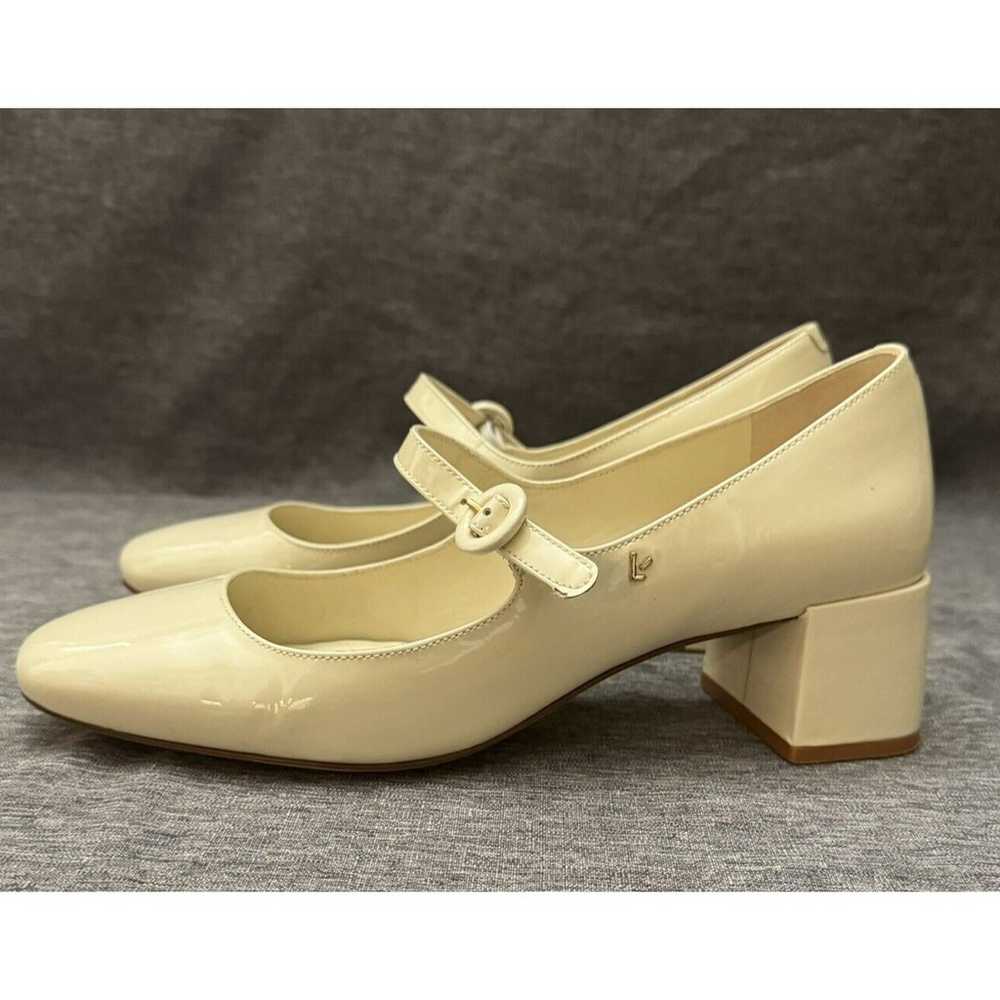 LARROUDÉ Blair Block Pump In Ivory Patent Size 9.5 - image 3