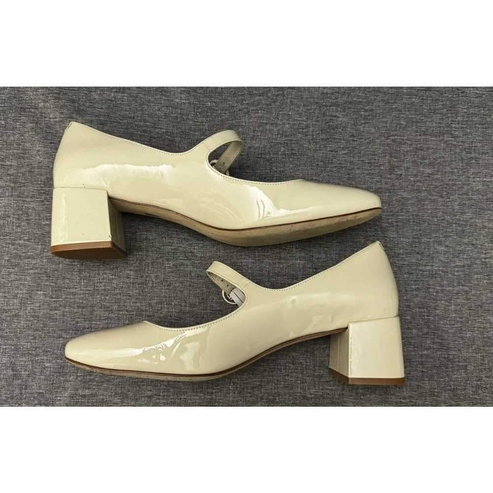 LARROUDÉ Blair Block Pump In Ivory Patent Size 9.5 - image 6