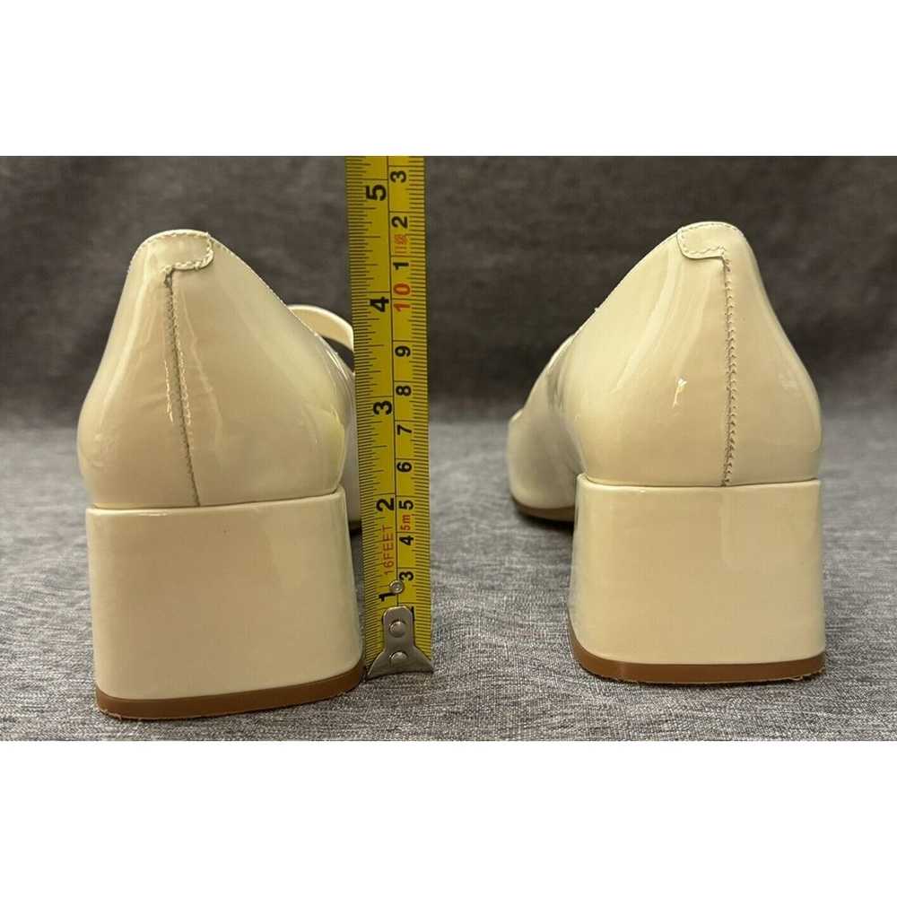 LARROUDÉ Blair Block Pump In Ivory Patent Size 9.5 - image 8