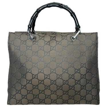 Gucci Vintage Bamboo cloth tote - image 1