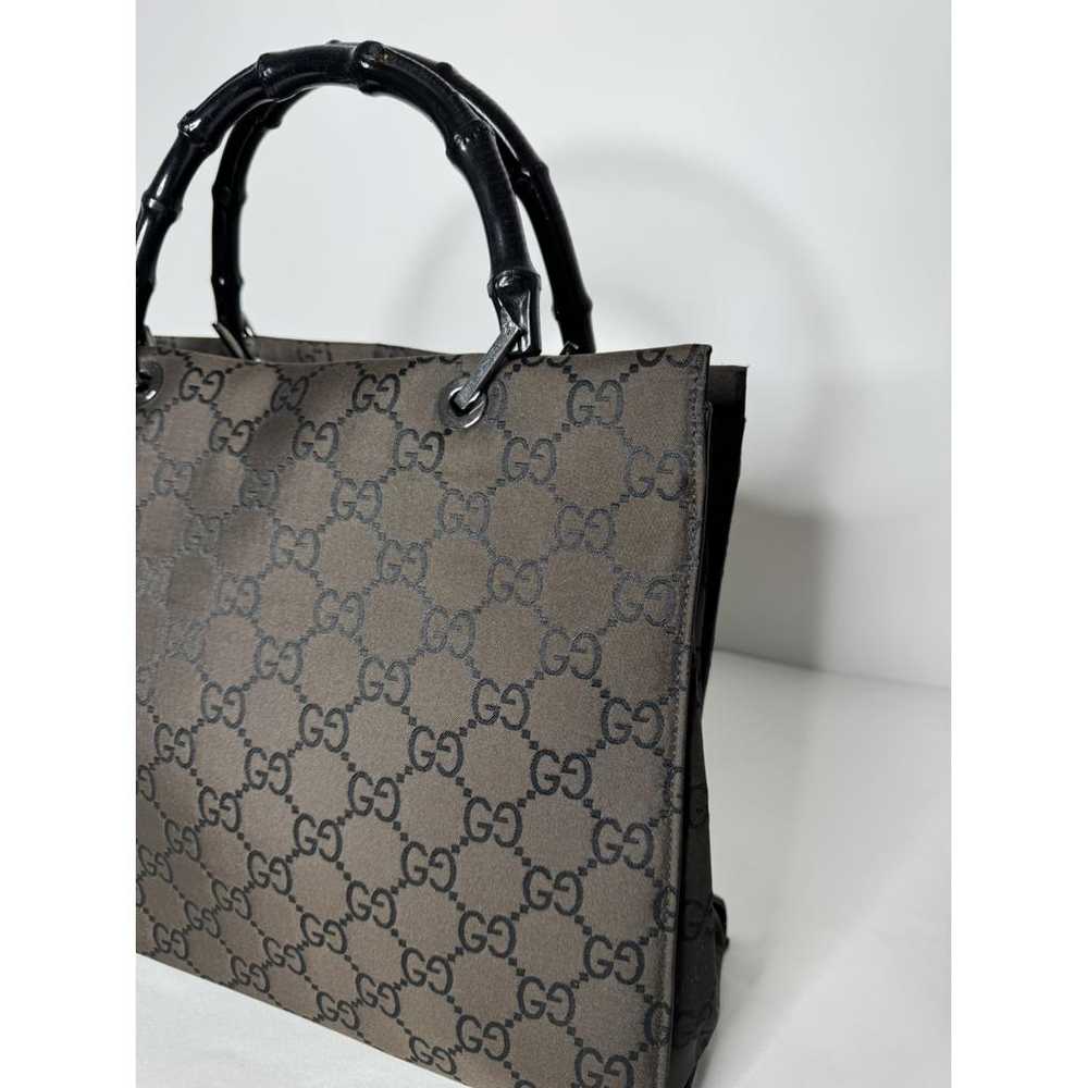 Gucci Vintage Bamboo cloth tote - image 2