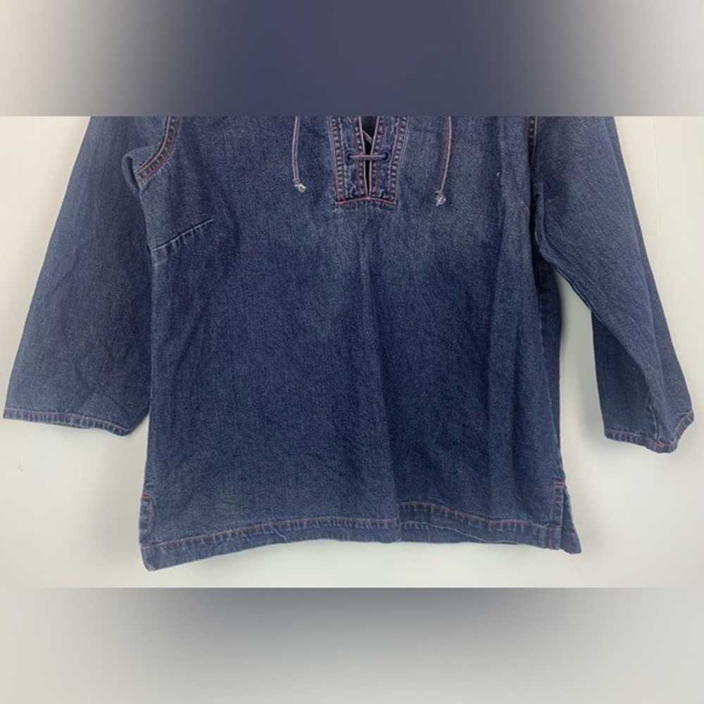 Telluride Clothing Co. Vintage Denim Blouse Shirt… - image 3