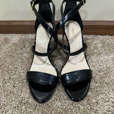 Nine West Black Strappy Heels